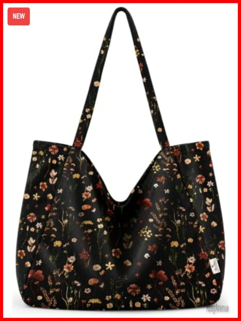 Large Slouchy Corduroy Hobo Bag for Women - Bohemian Everyday Tote Work Travel